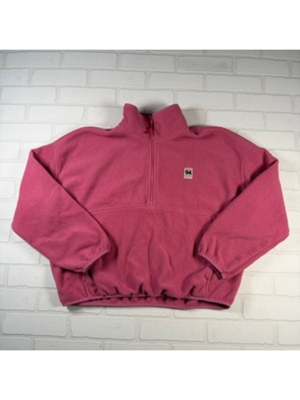 Old Navy 94 Pink Half 1/2 Zip Up Performance Fleece Pullover Sweater Size XL